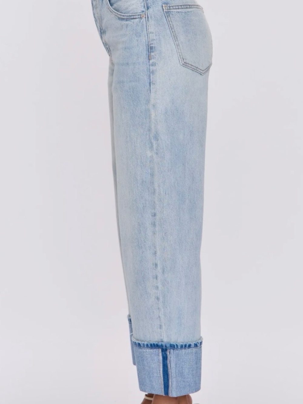 Pistola Light Blue Wide Leg Cropped Jeans - Picture 3 of 7